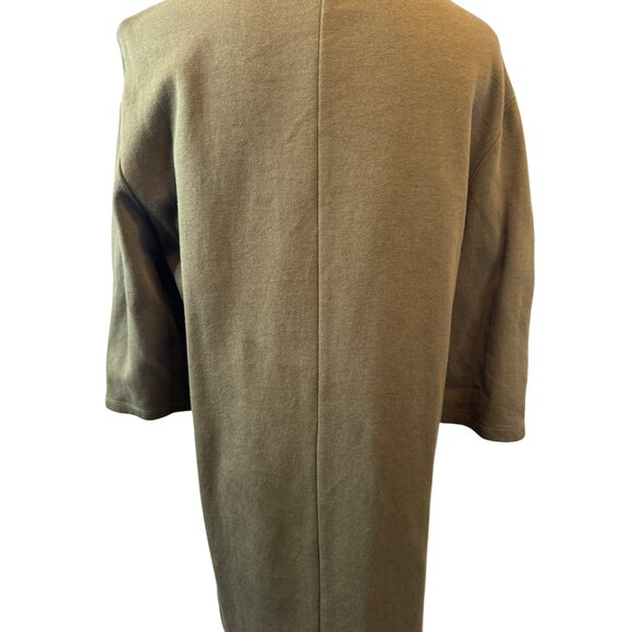 2/$30 Zara Trafaluc Medium Olive Green Flowy Long Sleeve Dress - Picture 9 of 13